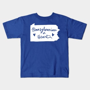 Pennsylvanian At Heart: Pennsylvania State Pride Kids T-Shirt